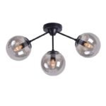 ACA Lighting Φωτιστικό Οροφής Vintage Μεταλλικό με Γυάλινες Μπάλες Τρίφωτο