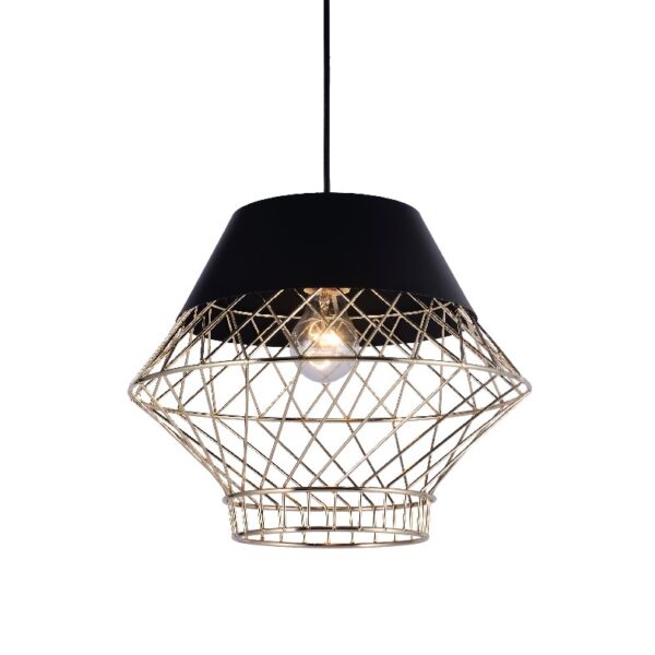 Φωτιστικό Μοντέρνο Κρεμαστό Μεταλλικό Μονόφωτο Μαύρο