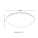 ACA Lighting Πλαφονιέρα Οροφής Λευκή Μοντέρνα