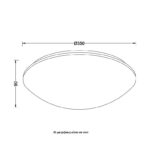 ACA Lighting Πλαφονιέρα Οροφής Λευκή Μοντέρνα