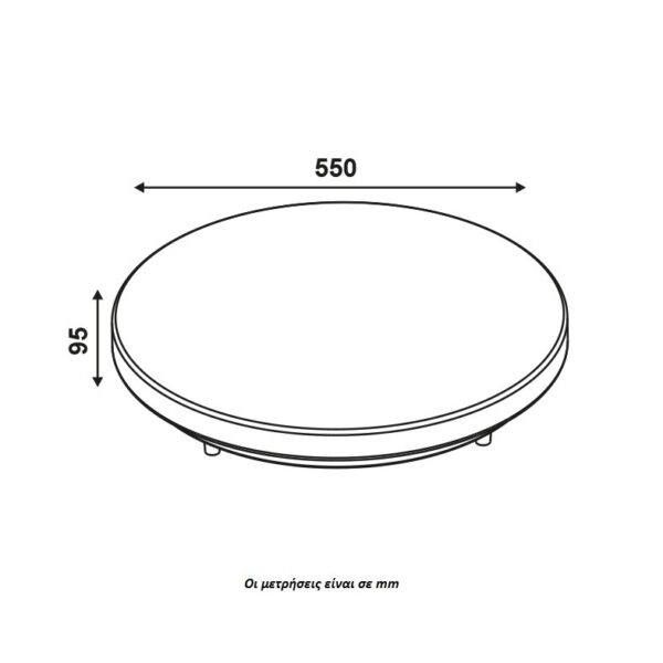ACA Lighting LED Λευκή Πλαφονιέρα Οροφής Μοντέρνα σε Δύο Εκδόσεις