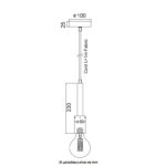 Φωτιστικό Κρεμαστό Μοντέρνο Μεταλλικό Μονόφωτο σε Δύο Χρώματα
