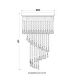 ACA Lighting Μοντέρνο Φωτιστικό Οροφής με Κρύσταλλα και Μεταλλική Βάση Σατέν Νίκελ σε Δύο Εκδόσεις