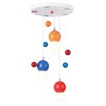 ACA Lighting Φωτιστικό Παιδικό Οροφής Κρεμαστό Πλαστικό με Μεταλλική Βάση Πολύχρωμο