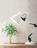 ACA Lighting Πορτατιφ Γραφείου Μεταλλικό σε Τρία Χρώματα με Κινούμενη Κεφαλή και Βραχίονα