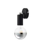ACA Lighting Σποτ Επίτοιχο Οροφής Μεταλλικό Μονόφωτο Περιστρεφόμενο Μαύρο