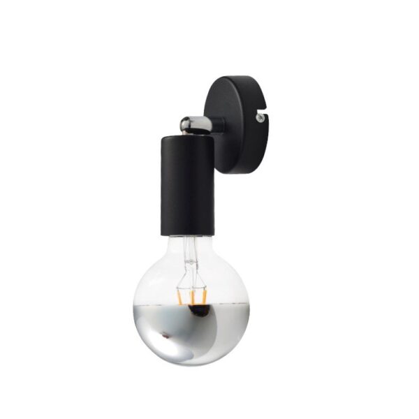 ACA Lighting Σποτ Επίτοιχο Οροφής Μεταλλικό Μονόφωτο Περιστρεφόμενο Μαύρο