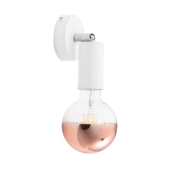 ACA Lighting Σποτ Επίτοιχο Οροφής Μεταλλικό Μονόφωτο Περιστρεφόμενο Λευκό