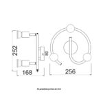 Σποτ Εσωτερικού Χώρου Επίτοιχο Μεταλλικό Τρίφωτο Ορειχάλκινο σε Σχήμα Σπιράλ