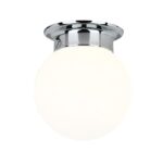 ACA Lighting Vintage Φωτιστικό Επίτοιχο Γυάλινο με Μεταλλική Βάση σε δύο Χρώματα