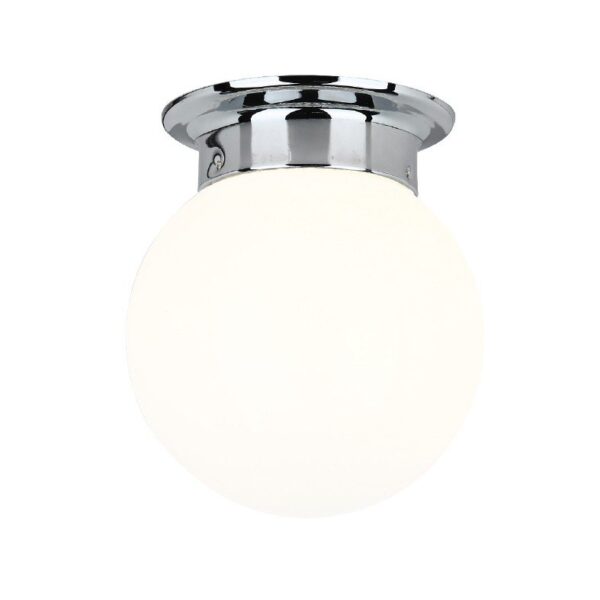 ACA Lighting Vintage Φωτιστικό Επίτοιχο Γυάλινο με Μεταλλική Βάση σε δύο Χρώματα