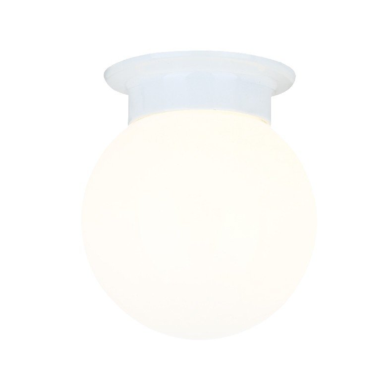 images ACA Lighting Vintage Φωτιστικό Επίτοιχο Γυάλινο με Μεταλλική Βάση σε δύο Χρώματα