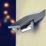 Ηλιακό Φωτιστικό LED Εξωτερικού Χώρου Στεγανό 4Watt Lutec Tilly Δίφωτο Ασημί