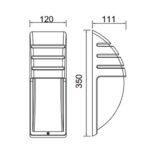 Φωτιστικό Επίτοιχο Lutec City Εξωτερικού Χώρου E27 από Χυτό Αλουμίνιο Γραφίτης