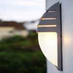 Φωτιστικό Επίτοιχο Lutec City Εξωτερικού Χώρου E27 από Χυτό Αλουμίνιο Γραφίτης