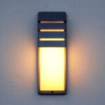 Φωτιστικό Επίτοιχο Lutec City Εξωτερικού Χώρου E27 από Χυτό Αλουμίνιο Γραφίτης