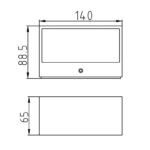 Φωτιστικό Επίτοιχο Lutec Gemini Εξωτερικού Χώρου Στεγανό από Αλουμίνιο Ανθρακί σε δύο Εκδόσεις