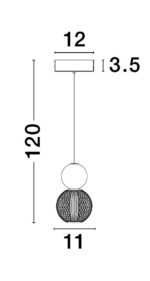 Κρεμαστό Φωτιστικό BRILE 9511020 Nova Luce - Image 4