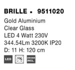 Κρεμαστό Φωτιστικό BRILE 9511020 Nova Luce - Image 5