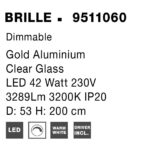 Κρεμαστό Φωτιστικό BRILLE 9511060 Nova Luce - Image 3