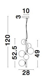 Κρεμαστό Φωτιστικό ODILLIA 9009251 Nova Luce - Image 3