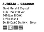 Κρεμαστό Φωτιστικό AURELIA 9333069 Nova Luce - Image 5